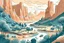 Placeholder: Illustrated Landscapes: Draw inspiration from vintage landscape advertisements promoting scenic destinations, national parks, and natural wonders, with hand-drawn illustrations and picturesque vistas.