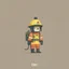 Placeholder: minimalistic character. firefighter