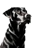 Placeholder: Image of a black dog in White background