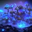 Placeholder: Frost metal magic armoured Mycelium MUSHROOMS stars galaxy SPACE lANDSCAPE BURNING IN BLUE FLAMES hellfire abyss math chaos