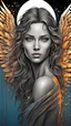 Placeholder: Angel with wings, Line Art, Black Background, Ultra Detailed Artistic, Detailed Gorgeous Face, Natural Skin, Water Splash, Colour Splash Art, Fire and Ice, Splatter, Black Ink, Liquid Melting, Dreamy, Glowing, Glamour, Glimmer, Shadows, Oil On Canvas, Brush Strokes, Smooth, Ultra High Definition, 8k, Unreal Engine 5, Ultra Sharp Focus, Intricate Artwork Masterpiece, Ominous, Golden Ratio, Highly Detailed, photo, poster, fashion, illustration