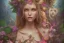 Placeholder: Lilith, Goddess, tropical flowers, realistic heart drawing, crystals, tropical leaves, sacred altar, Fantasy home, Helen