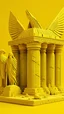 Placeholder: Yellow angelic ruins designed in ancient Egyptian architectures and sculptures