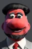 Placeholder: Waist up muppet Portrait, Kim Jong-un as muppet doll, black suit, photo studio, red background, unreal engine 5, concept art, art station, god lights, ray tracing, RTX, lumen lighting, ultra detail, volumetric lighting, 3d.