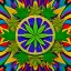 Placeholder: Marijuana, pattern, splash color, bright colors, neon, Psychedelic, detail, 8k, bright light, round edges