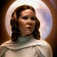 Placeholder: extremely detailed 8k hyperspace wallpaper,complete and photo realistic detailed head to waist stunning photo realistic portrait of carrie fisher as Princess Leia in star wars with photo realistic radiant, full but fine hair, brown eyes, professional majestic photo realistic painting by Ed Blinkey, Atey Ghailan, by Jeremy Mann, Greg Manchess, Antonio Moro, trending on ArtStation, Intricate, High Detail, Sharp focus, dramatic, by greg rutkowski, realism, beautiful and detailed lighting,