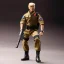 Placeholder: G.i. Joe toy camouflage khaki doll Donald Trump orange face with boots full body in package high resolution 2020, in a box with gun