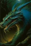 Placeholder: 70s dark fantasy art of a dragon
