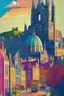 Placeholder: Illustration of Edinburgh, vivid colors, details, realistic