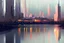 Placeholder: City near the trees, epic, sci-fi, lesser ury painting
