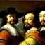 Placeholder: Retrato de Los 3 mosqueteros al estilo Rembrandt