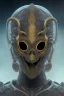 Placeholder: black male African alien, cracks in the head, wicked, Asian eyes, crown, blood, 8k, finely detailed, photo realistic, Boris Vallejo style turquoise skull head gold dragon space alien rain skeleton gold tooth silver helmet silver space suit spaceships