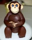 Placeholder: Monkey model made of chocolate cake with Mars bars