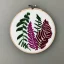 Placeholder: ferns in embroidery hoop