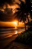 Placeholder: A vibrant sunset over a tropical beach, showcasing the interplay of warm hues, silhouetted palm trees, and crashing waves. Ultra Realistic, National Geographic, Canon EOS R5, 50mm prime lens, f/2.8 aperture, golden hour, impressionistic, Ektar 100 film.