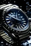 Placeholder: Create a dynamic image of a Cartier Diver watch in mid-journey, with the watch face elegantly illuminated, and subtle water droplets or condensation on the crystal, highlighting its durability."