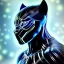 Placeholder: black panther with blue burning eyes, realistic, symmetric, 8k, extremly detailed, wet, rain, portrait