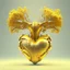 Placeholder: golden robot heart with tree wings