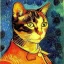 Placeholder: Portrait of a cat by Van Gogh