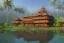 Placeholder: huge old Konkan house, in the forest, lake, misty, hyper-realistic, hyperdetailed, high-octane render