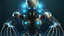 Placeholder: robotic superhero with tentacles and laser beam emitting eyes hyperrealistic