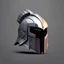Placeholder: hero knight helmet, detailed, pixel style, plain grey background, contrasting bg, epic cinematic, burnign