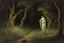 Placeholder: Night, trees, flowers, horror gothic fantasy spring, rocks, auguste oleffe, friedrich eckenfelder, and emile claus paintings