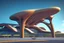 Placeholder: exterior view of an ant-shaped airport, spectacular, shocking, ultra quality, maximalist, 8k 3D