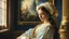 Placeholder: Style Jan Vermeer, relaxation, dream world, calm beauty, fantasy world, magic, heaven, celestial, beautiful composition, exquisite detail, 135mm lens