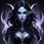 Placeholder: drow elf woman, sorceress, enchantress, dark hair, digital art, dark fantasy