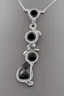 Placeholder: Black Sea Jewel Necklace in White Gold