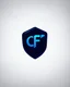 Placeholder: Cyber Finance (CF) shield logo Simple, easy and beautiful logo