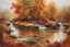 Placeholder: ((best quality)), ((masterpiece)), ((realistic,digital art)), (hyper detailed), Valerie Hegarty style painting of a river landscape in autumn, a scenic environment, painted by Valerie Hegarty