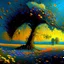 Placeholder: a painting of a tree and a field of flowers, a surrealist painting by Igor Zenin, deviantart, naturalism, apocalypse art, contrasting, global illumination