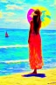 Placeholder: painting, impressionist, wanderlust, bright colors, beach