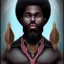 Placeholder: afro vampire with muslim beard