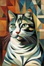 Placeholder: Partret of a cat calicó by Picasso