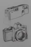 Placeholder: Minimalist drawing of a old camera