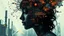 Placeholder: abstract art, collage, double exposure, in space they can't hear you scream, dave mckean, inspired by zdzislaw bekshinsky's nightmare paintings, wassily kandinsky, head explosion, disintegration, headache, hd photography, thought explosion, high detail, high resolution, 8k, double exposure, portrait, android woman, factory, glowing dress, dystopia, filigree, biopunk, santiago caruso, anna dittmann