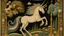 Placeholder: Winged unicorn tapestry designed by Giovanni Battista Sassi