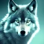 Placeholder: wolf, blue, black, masterpiece, expert, 8K, hyperrealism, sharp focus, cinematic lighting