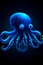 Placeholder: pixelized glowing blue octopus