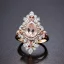 Placeholder: diamond and morganite ring, art noveau, filigree, floral, breathtaking, highly ornate, delicate, intricate, photorealistic, high fashion, fine jewellery, luxury, designer