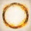 Placeholder: Hyper Realistic Beige-&-Yellow small-multicolor-Circular-Frame With Glowing Golden Embers On Off-White Grunge Background.