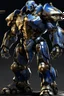 Placeholder: Ironclad stands at an imposing 8 feet tall and is heavily armored with a combination of sleek metallic plating and blue energy accents. Its body is adorned with a polished, reflective surface, giving it a distinct and imposing presence on the battlefield. His waist is snatched. His design is like Nullsector from Overwatch