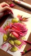 Placeholder: love letter, art, drawing, very realistic, detailed, vibrant colors.