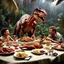 Placeholder: Thanksgiving dinner in Jurassic Park