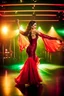 Placeholder: a beautiful spanish dancer dancing in luxury night club with dynamic lights