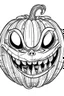 Placeholder: Jack o lantern. Outline, sketch style, only use outline, mandala style, clean line art, white background, no shadows, no clear wall, coloring page. mad face.