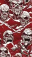 Placeholder: brutal attack on titan red colos pattern for snowboard